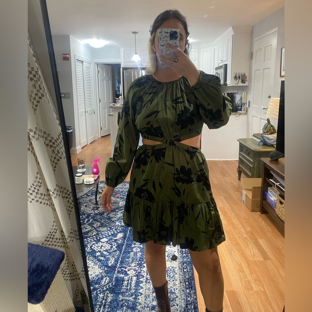 GAP Olive Green Floral Mini Skirt